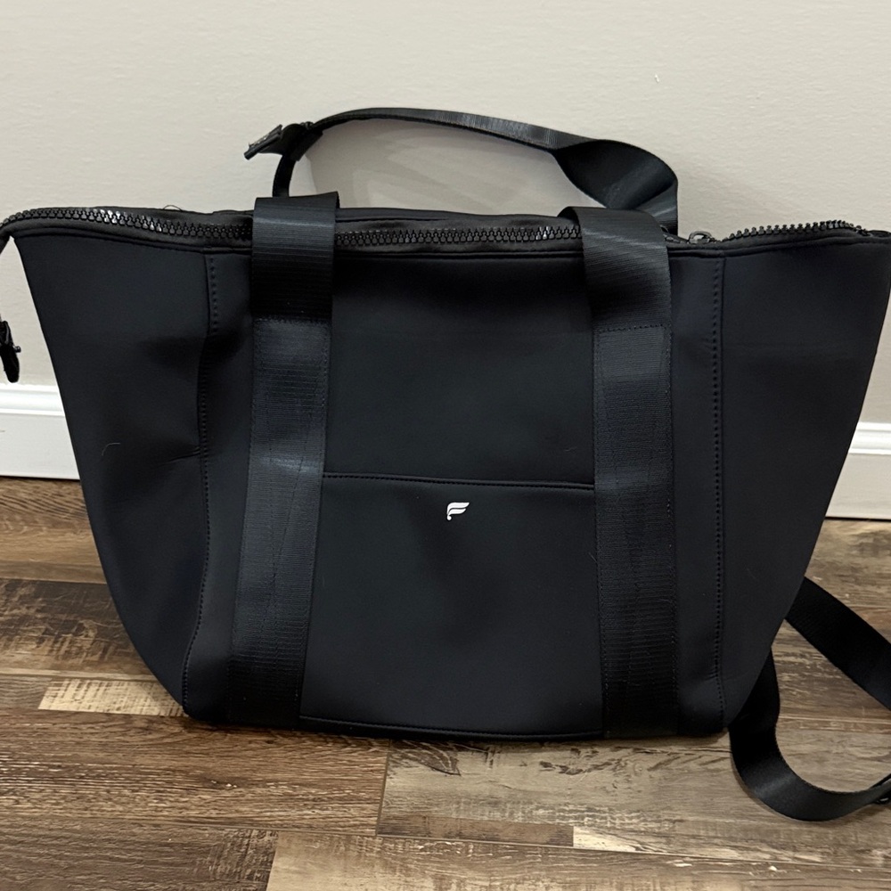 Fabletics Black Travel Tote with Logo